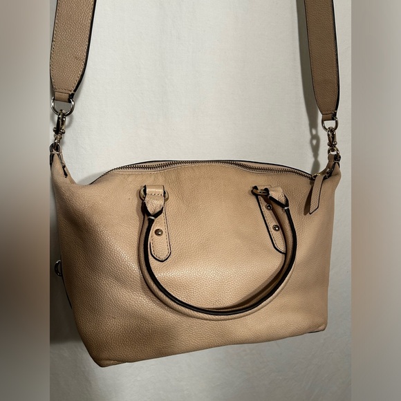 Kate Spade Warm Beige Larchmont Ave. Mini Layla Studded Purse Satchel Crossbody - Picture 5 of 12